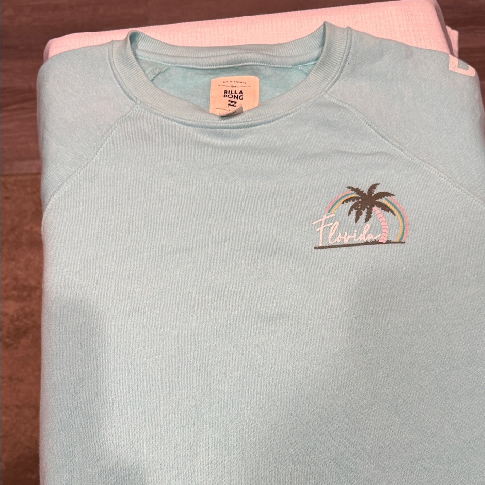 Billabong Kids Light Blue Palm Graphic Sweatshirt